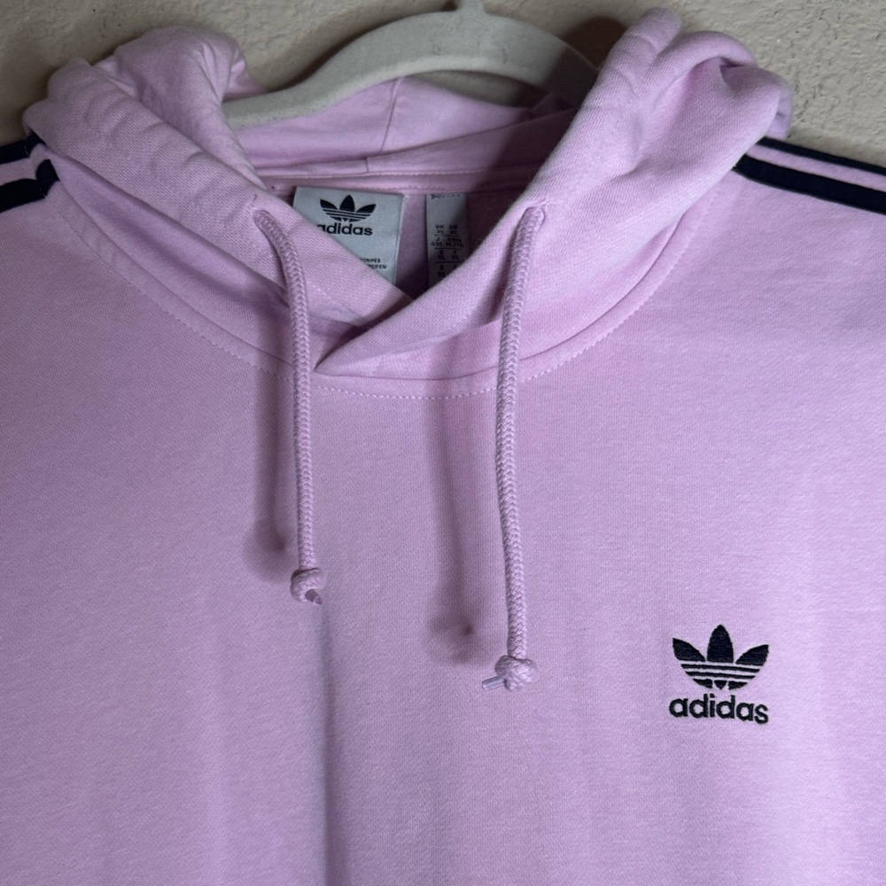 Adidas 3-Stripe Pink Hoodie Size Extra Large - Picture 2 of 5